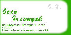 otto hrivnyak business card